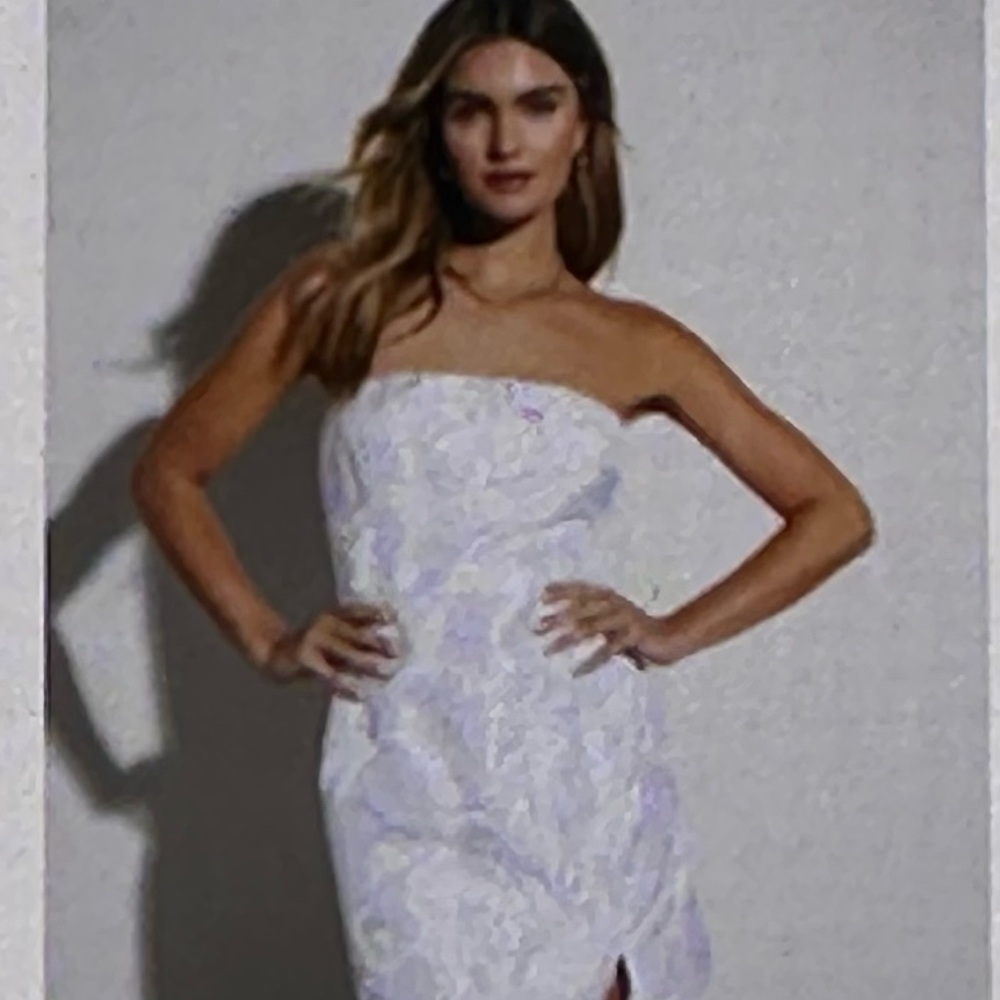 Vici Strapless White Dress